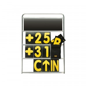 OMP RACING, INC. NC0-1068 Pit Board 4 Row Alum Frame 100x72cm