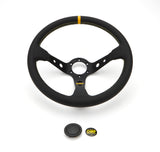 OMP RACING, INC. OD0-1956-071 Corsica Steering Wheel Black Leather