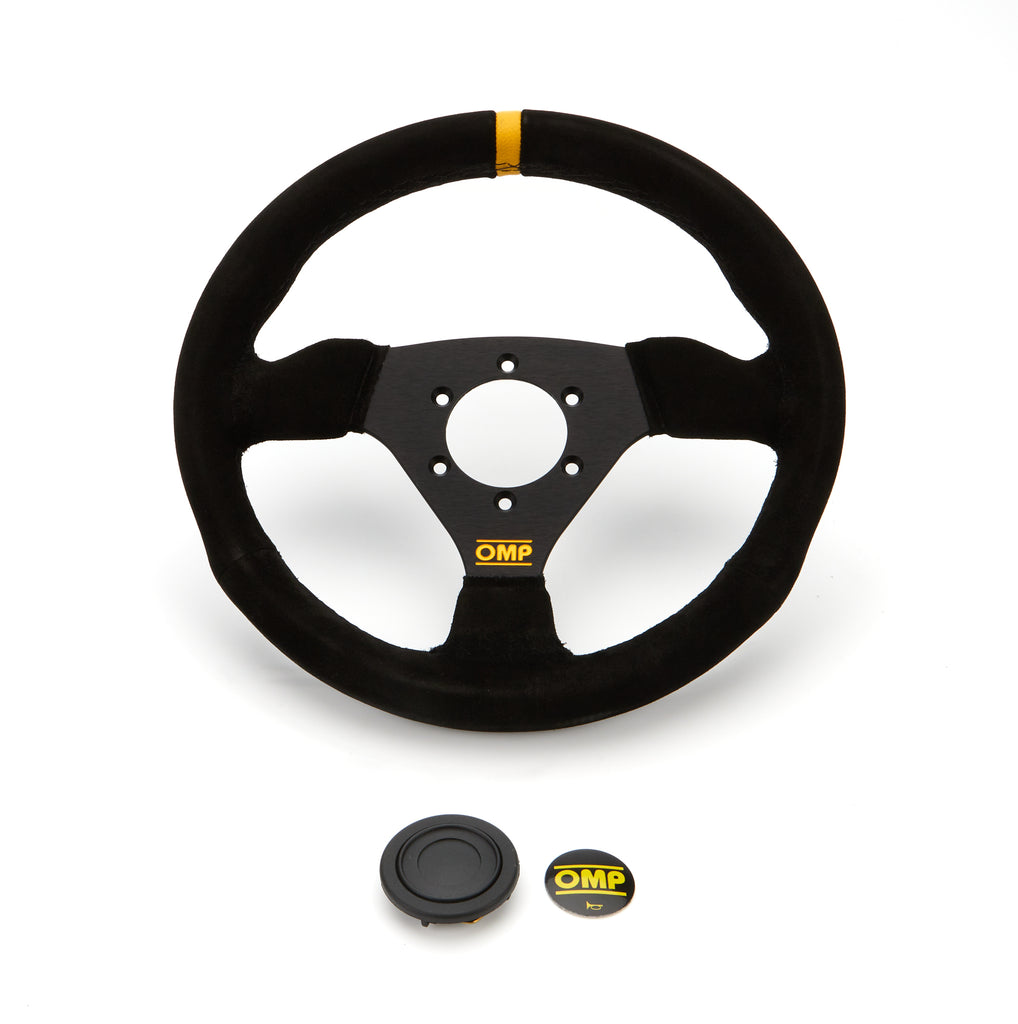 OMP RACING, INC. OD0-1975-071 Steering Wheel Trecento Black Suede Leather