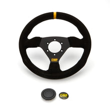 Load image into Gallery viewer, OMP RACING, INC. OD0-1975-071 Steering Wheel Trecento Black Suede Leather