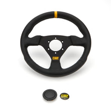 Load image into Gallery viewer, OMP RACING, INC. OD0-1976-071 Trecento 300mm Steering Wheel Black Leather