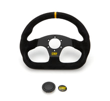 Load image into Gallery viewer, OMP RACING, INC. OD0-1990-071 Super Quadro Steering Wheel Black Spokes Suede