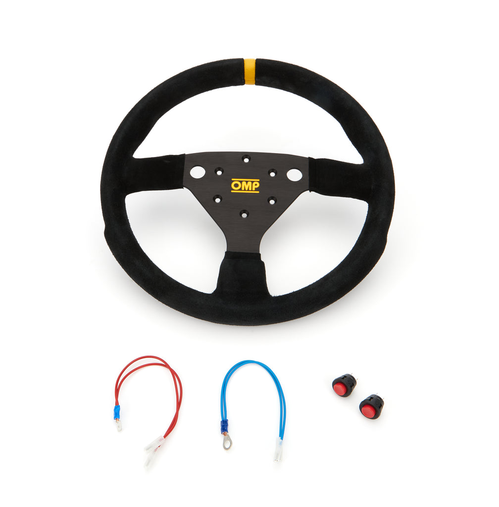OMP RACING, INC. OD0-2042-A01-071 320 SP Steering Wheel Black Grip Silver Center