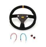 OMP RACING, INC. OD0-2042-A01-071 320 SP Steering Wheel Black Grip Silver Center