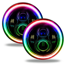 Load image into Gallery viewer, ORACLE LIGHTING 5769-332 7in LED Headlights Black Bezel Colorshift