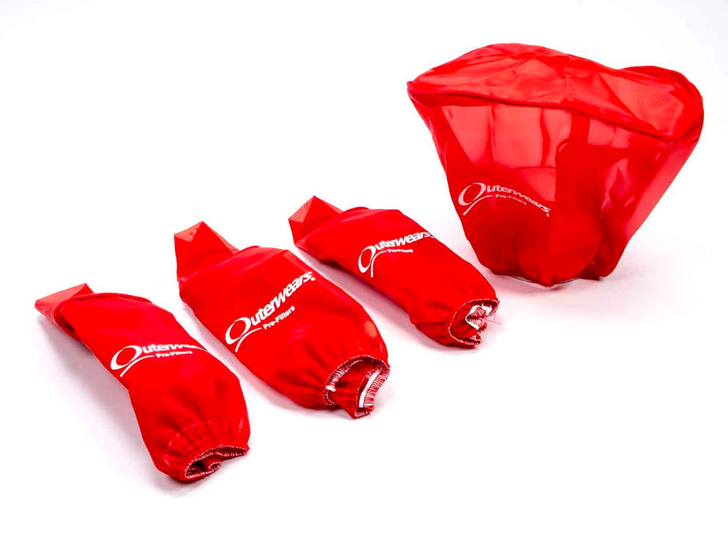 OUTERWEARS 10-1195-03 Outerwears 10-1195-03 Breather Wrap Pre-Filter, Red, 4-Pack