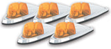 PACER PERFORMANCE 20-105 Hi-Five Cab Roof Lights Amber Deluxe Chrome