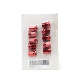 PEM QCC0119SK-10 Cover Nuts For QC Rear Short Red 10 Pack