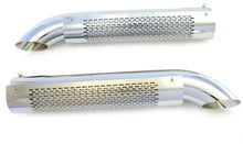 Load image into Gallery viewer, PATRIOT EXHAUST H3824 Side Tube Turnouts w/Shield/Mufflers Chrome
