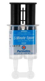 PERMATEX 10500 Permatex 10500 5 Minute Epoxy Syringe - Fast-Setting Two-Part Adhesive for Quick Repairs