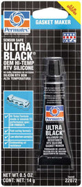 PERMATEX 22072 Permatex Ultra Black Hi- Temp RTV Silicone 0.5oz.