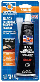 PERMATEX 81158 3 Oz Black Silicone