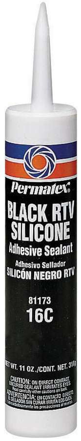 PERMATEX 81173 Permatex 81173 Black Silicone Adhesive Sealant - 11 oz Cartridge