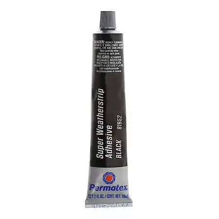 PERMATEX 81852 Permatex Black Super Weatherstrip Adhesive 2 oz Tube for Automotive Sealing