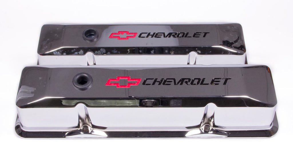 PROFORM 141-117 SBC Chrome Die Cast V/C's - Tall w/Baffle