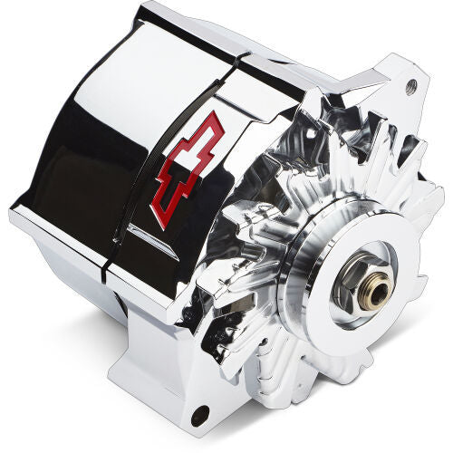PROFORM 141-155 Alternator Recessed Red Bowtie Emblem Chrome
