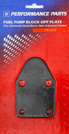 PROFORM 141-212 SBC Fuel Pump Block-Off Plate Black Crinkle