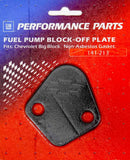 PROFORM 141-213 BBC Fuel Pump Block-Off Plate Black Crinkle