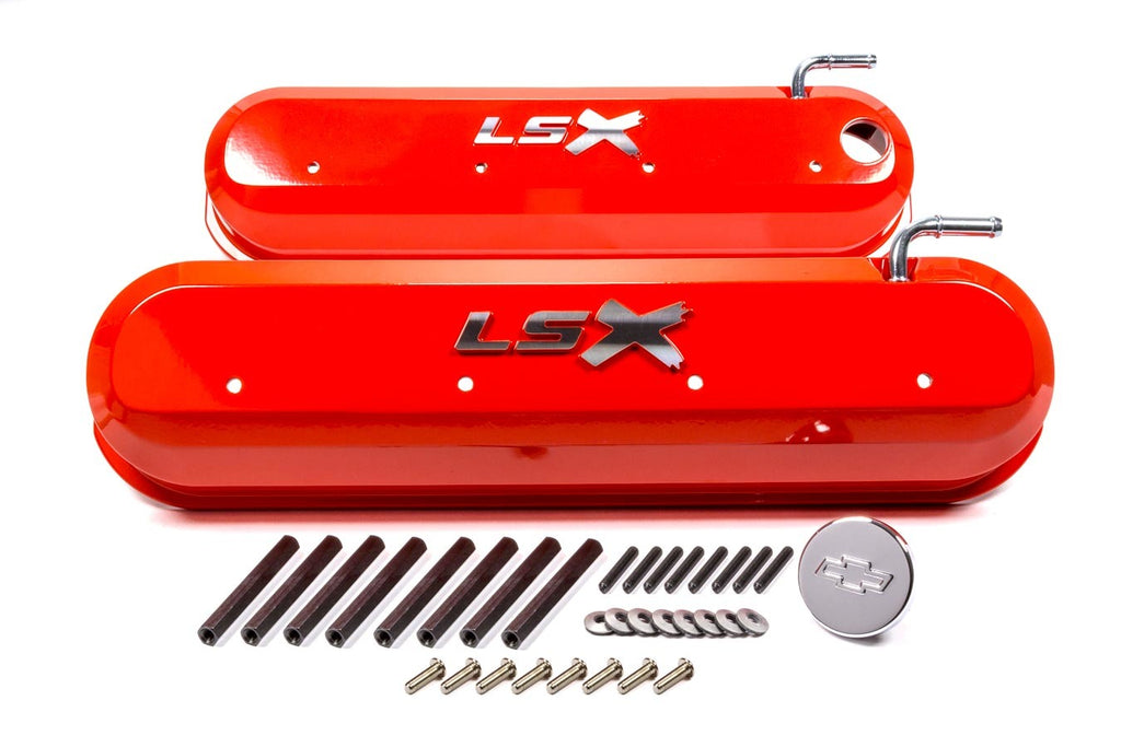 PROFORM 141-257 GM LS Valve Covers - Slant Edge - Orange