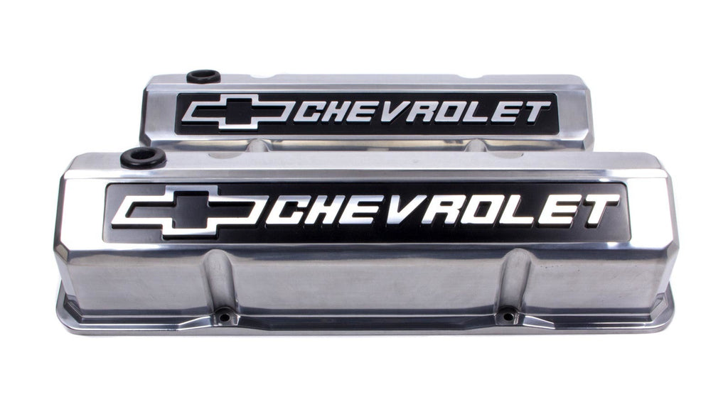 PROFORM 141-920 SBC Slant Edge Polished V/C Tall Raised Logo
