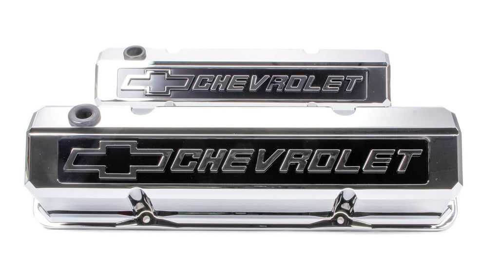 PROFORM 141-922 SBC Slant Edge Chrome V/C Tall Raised Logo