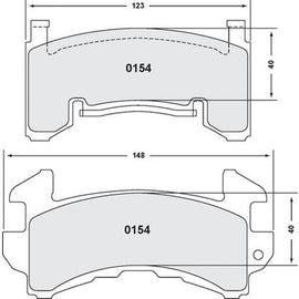 PFC BRAKES 0154.13.14.44 Brake Pads Metric GM