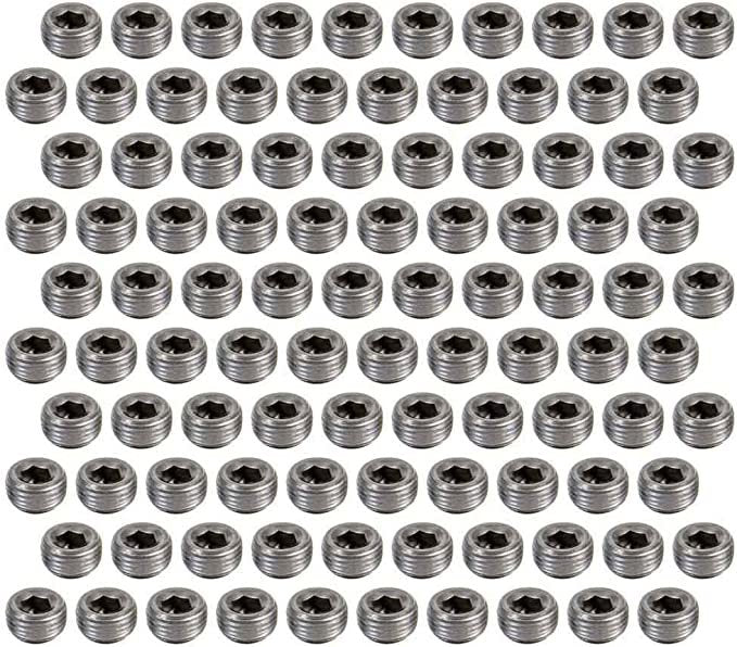 PIONEER PP-568-T-100 1/2 Pipe Plugs 100pk Hex Socket