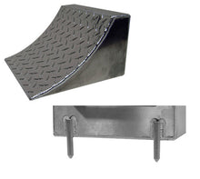 Load image into Gallery viewer, PIT-PAL PRODUCTS 276 PIT-PAL PRODUCTS Aluminum Wheel Chock with Pins, 4.25 in Height, 9 in Long, 10 in Wide