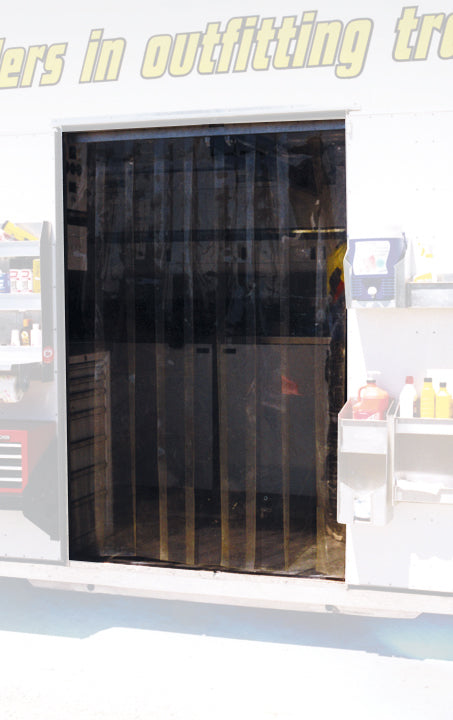 PIT-PAL PRODUCTS TVS4X7 Door Strip Vinyl 4ft x 7ft Tinted Amber