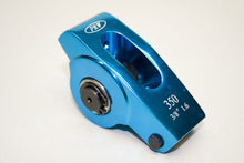 Load image into Gallery viewer, PRW INDUSTRIES INC. 0335012 PRW Industries Inc. SBC Roller Rocker Arms Set with 1.6 Ratio and 7/16 in Stud - Blue Anodized Aluminum (Part #0335012)
