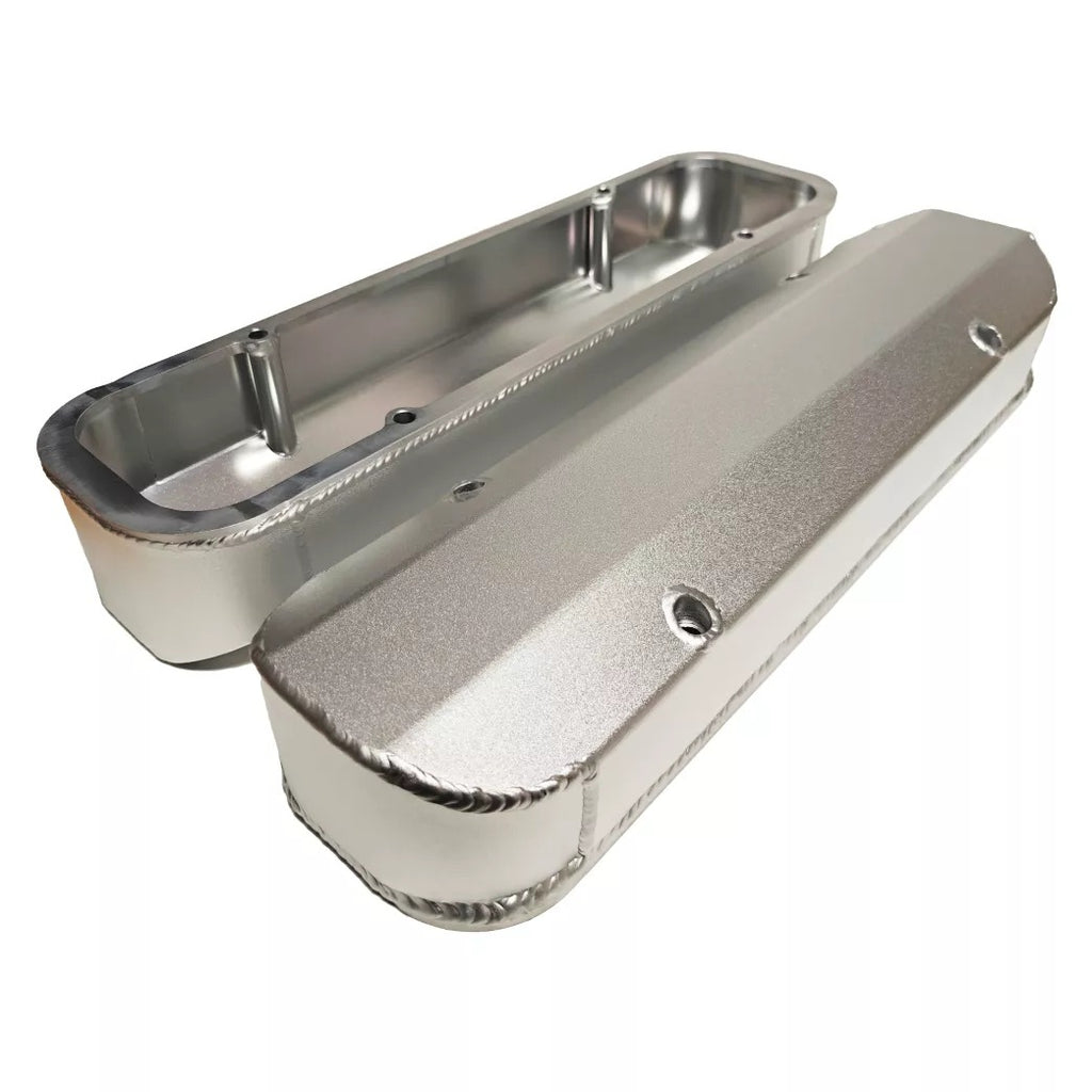PRW INDUSTRIES INC. 4045510 PRW Industries Inc. Alum Fab Valve Cover for Pontiac V8 - Silver Anodized, Part #4045510