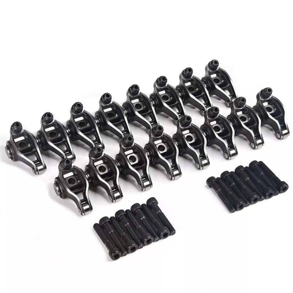 PRW INDUSTRIES INC. 60376417 PRW Industries Inc. Elite Series Rocker Arm Kit for GM LS-Series 1.70 Ratio, 8mm Pedestal Mount, Full Roller, Stainless - Set of 16
