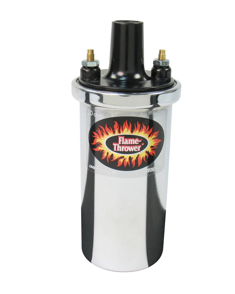 PERTRONIX IGNITION 40501 Flame-Thrower Coil - Chrome oil filled 3 ohm