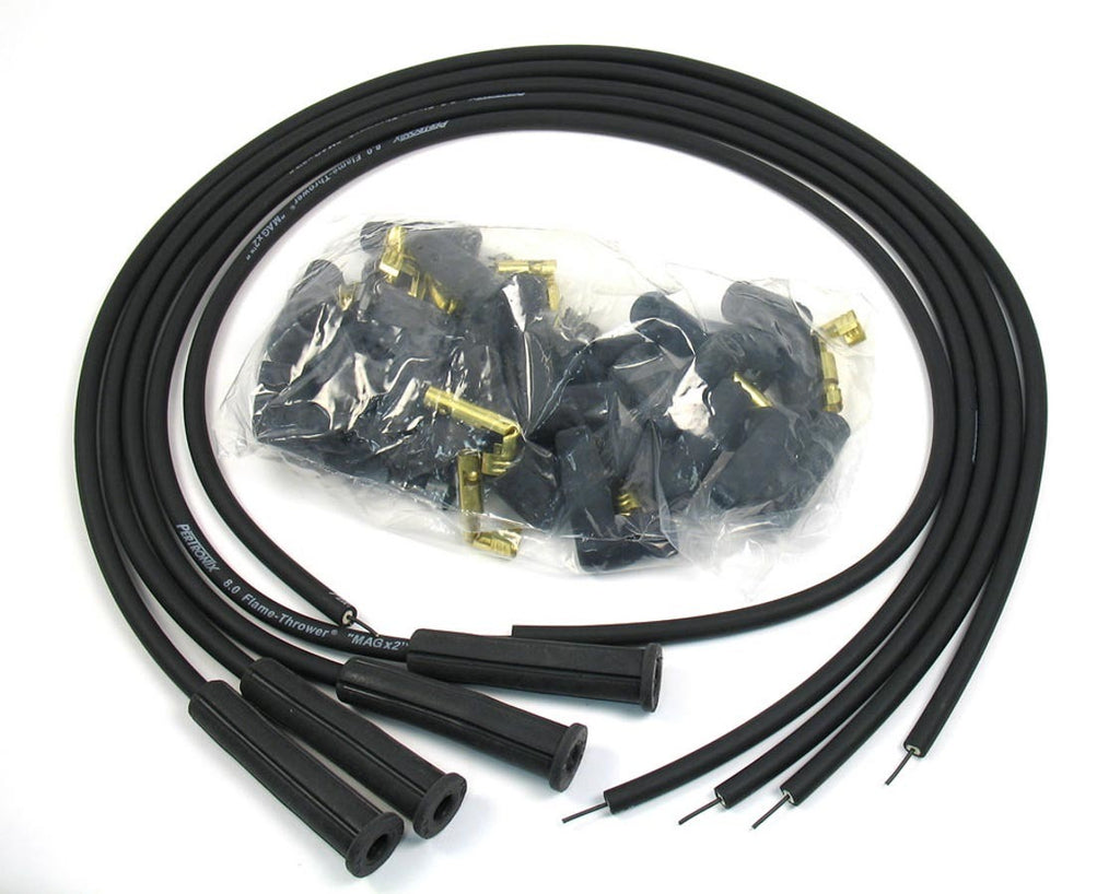 PERTRONIX IGNITION 804280 8MM Spark Plug Wire Set 4-Cyl 180 Deg Black