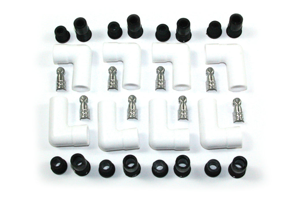 PERTRONIX IGNITION 8501HT-8 Ceramic Spark Plug Boot Kit 90-Deg 8pk White