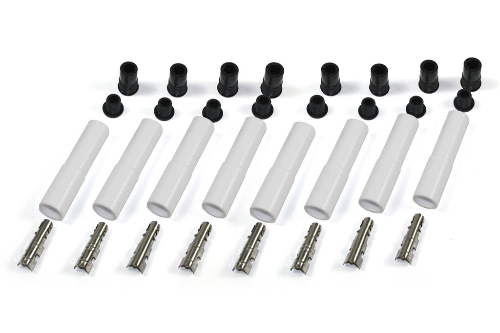 PERTRONIX IGNITION 8502HT-8 Ceramic Spark Plug Boot Kit Straight 8pk White
