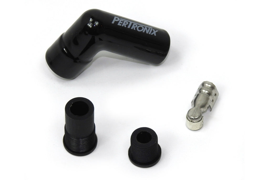 PERTRONIX IGNITION 8561HT-8 Ceramic Spark Plug Boot Kit 90-Deg 8pk Black
