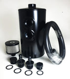 PROSPORT GAUGES PSCCAN Catch Can Dual Inlet Black Aluminum -10an ORB