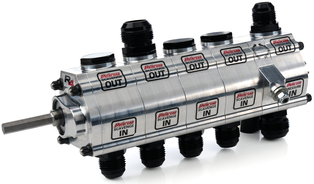 PETERSON FLUID 04-5064-HEX Peterson Fluid 04-5064-HEX Oil Pump for R4 Dry Sump Systems with 5 Stages and Rear Drive