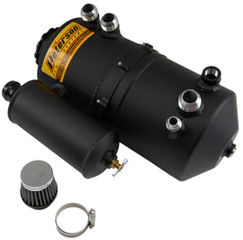 PETERSON FLUID 08-0786-CC-BLK Peterson Fluid Oil Tank 2.3 Gallon Dual Scavenge Black - Model 08-0786-CC-BLK