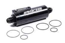 Load image into Gallery viewer, PETERSON FLUID 09-0626 Fuel Filter -10an 100 Micro w/Ball Valve