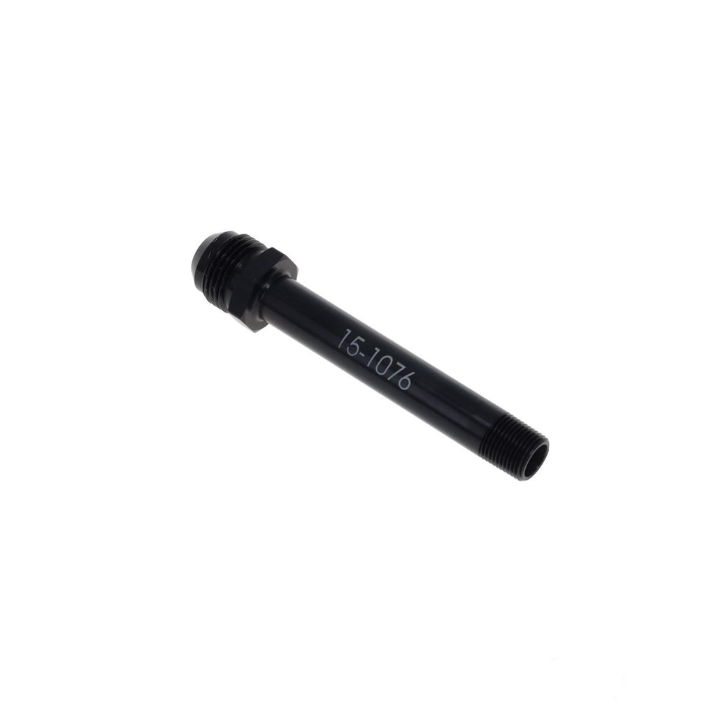 PETERSON FLUID 15-1076 Peterson Fluid 15-1076 Extended Oil Inlet Fitting, 12 AN Male to 3/8 in NPT Male, 5.5 Inches Long