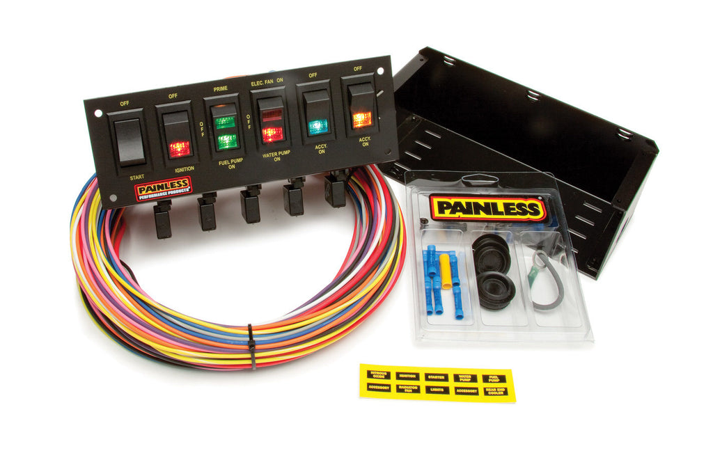 PAINLESS WIRING 50305 6 Switch Rocker Circuit Breaker Panel
