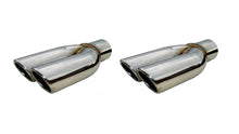 Load image into Gallery viewer, PYPES PERFORMANCE EXHAUST EVT19S 2.5in Splitter Tip w/Rol led Edge Pair Polished