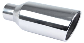 PYPES PERFORMANCE EXHAUST EVT407 Exhaust Tip 4in x 7in 18in L Polished Weld-on
