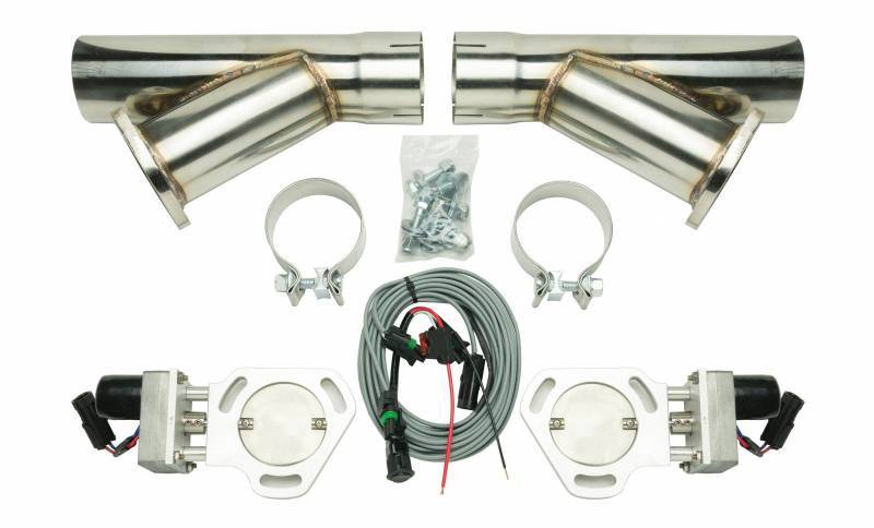 PYPES PERFORMANCE EXHAUST HVE10K3 Dual Electric Exhaust Cutout 3in w/Y-Pipes