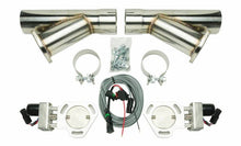 Load image into Gallery viewer, PYPES PERFORMANCE EXHAUST HVE10K3 Dual Electric Exhaust Cutout 3in w/Y-Pipes