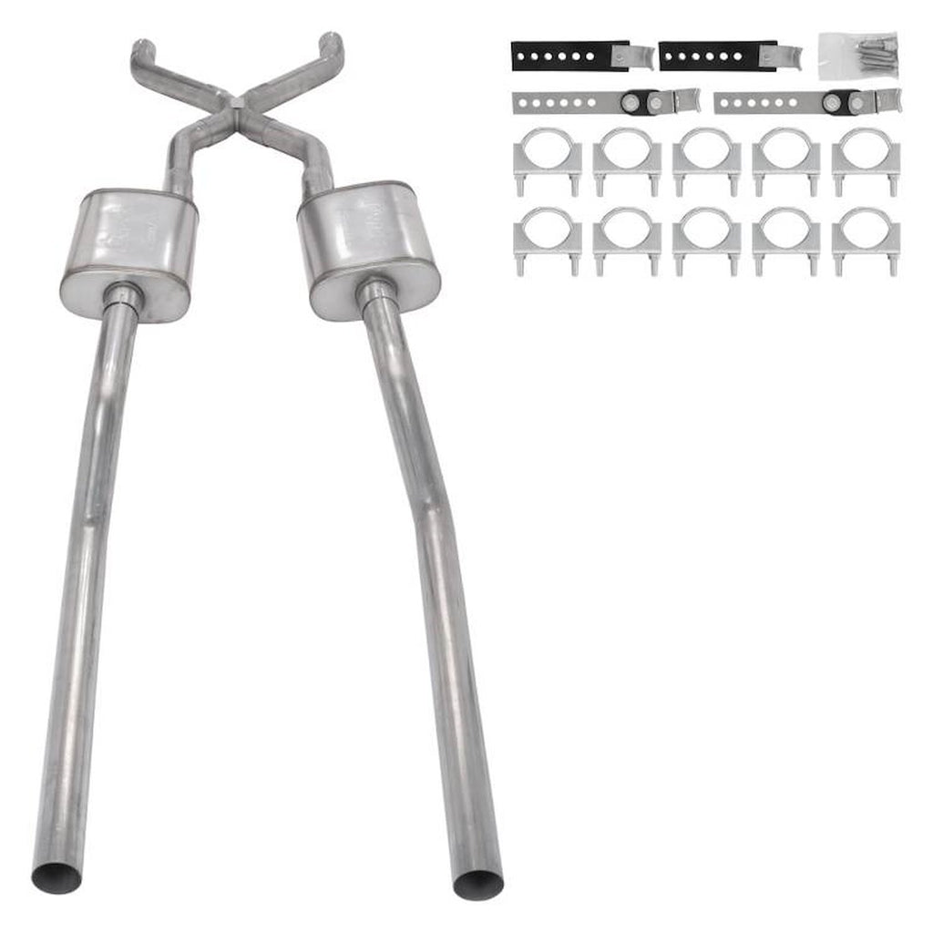 PYPES PERFORMANCE EXHAUST SGT77 Pypes Performance Exhaust SGT77 Crossmember-Back X-Pipe System for 1955-1959 GM Fullsize Trucks