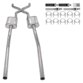 PYPES PERFORMANCE EXHAUST SGT77 Pypes Performance Exhaust SGT77 Crossmember-Back X-Pipe System for 1955-1959 GM Fullsize Trucks