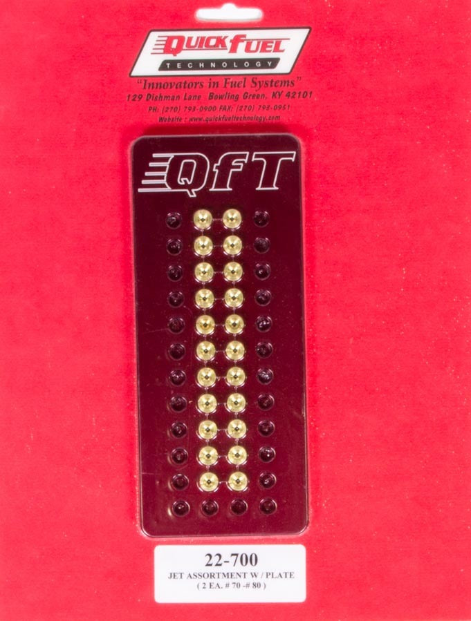 QUICK FUEL TECHNOLOGY 22-700 Jet Assortment Kit - #70 to #80
